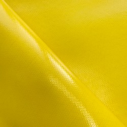 Ткань ПВХ 600 гр/м2 плотная, Жёлтый (Ширина 150см), на отрез  в Шуя