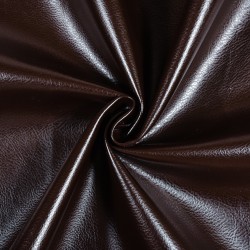 Ткань Дерматин (Кожзам) для мебели, цвет Темно-Коричневый (на отрез)  в Шуя