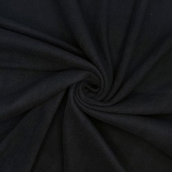 Ткань Флис Односторонний 130 гр/м2, цвет Черный (на отрез)  в Шуя