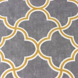 Интерьерная ткань Дак (DUCK), принт &quot;Орнамент на Сером&quot; (на отрез)  в Шуя