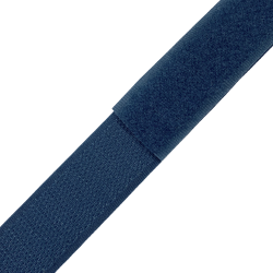 Контактная лента 25мм цвет Синий (велькро-липучка, на отрез)  в Шуя