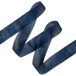 Окантовочная лента-бейка, цвет Синий 22мм (на отрез)  в Шуя
