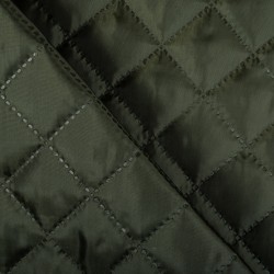 Стеганая подкладочная ткань с синтепоном (100гр/м2), цвет Хаки (на отрез)  в Шуя